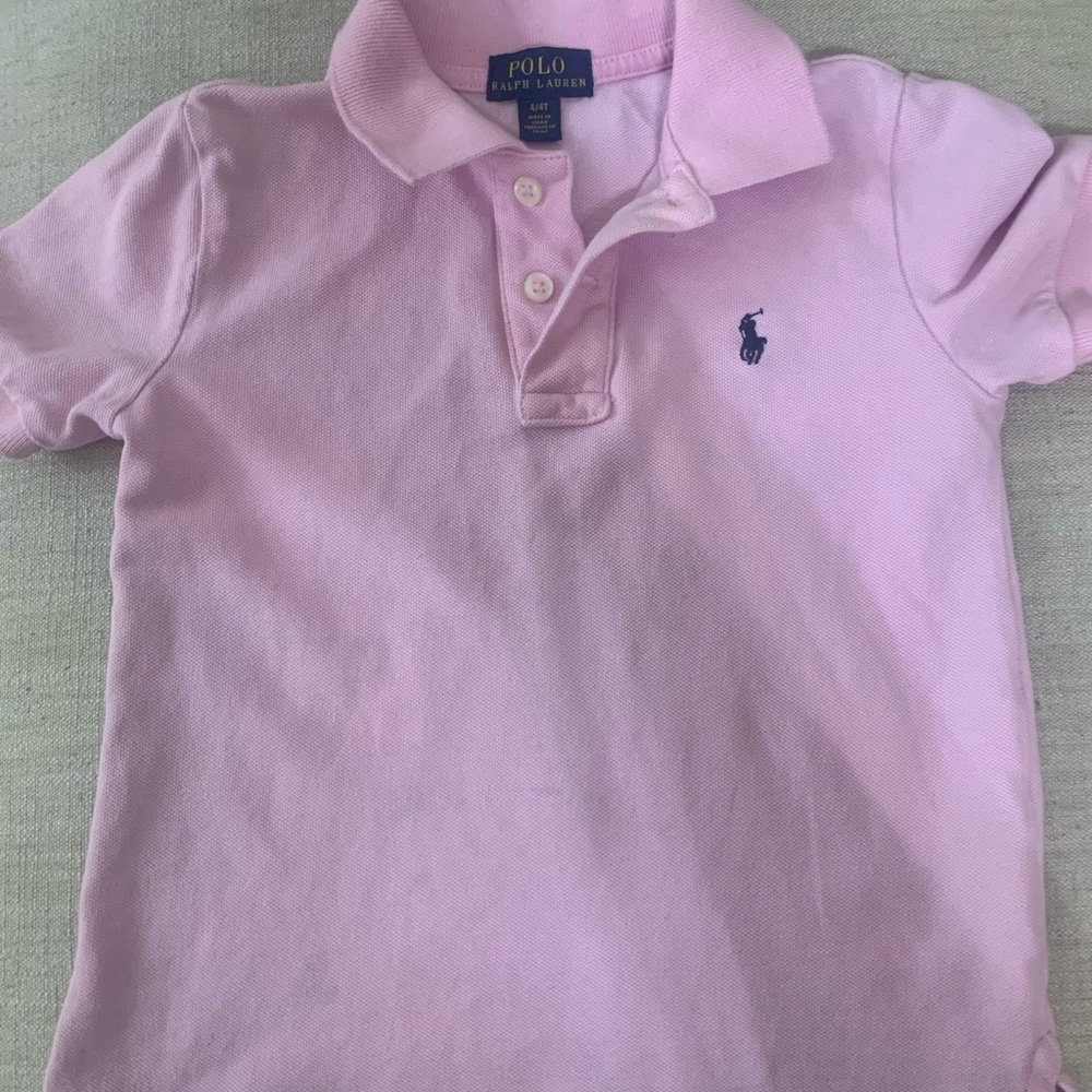 4t pink collard Ralph Lauren Polo. Great condition.